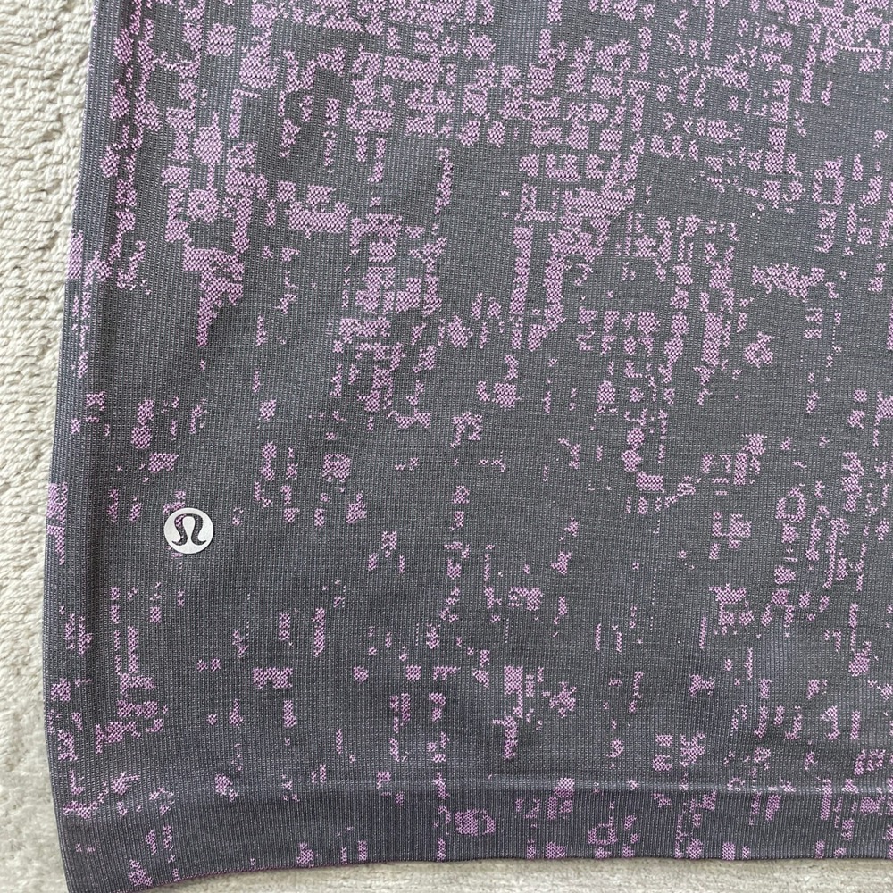 Lululemon Metal Vent Tech Shirt Mens XL Short Sleeve Purple Gray Glitch Ombre - Picture 2 of 10